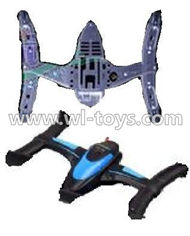 MJX X500 RC Quadcopter parts-01 Upper canopy,Upper shell cover & Bottom canopy,Bottom shell cover-Black